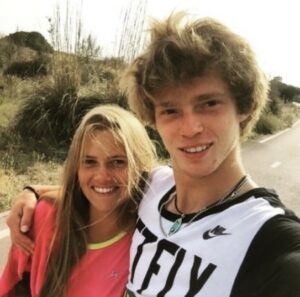 Andrey Rublev With Girlfriend Anastasija Homutova