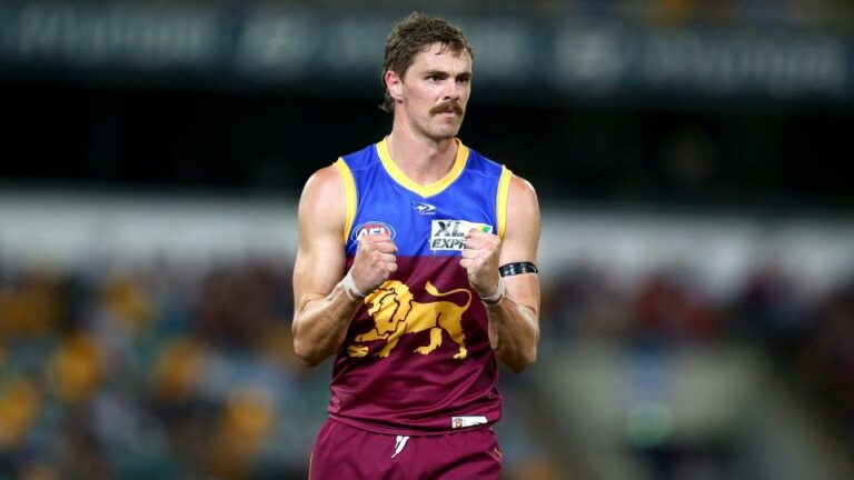 Joe Daniher A Forward For The Brisbane Lions Leaves The Game Quickly