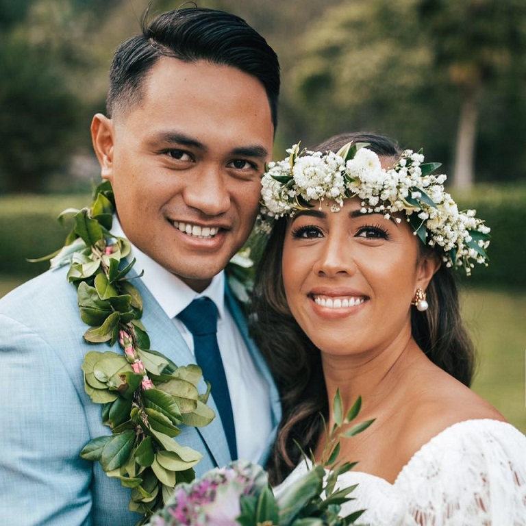 Alexcia Niumatalolo & Husband