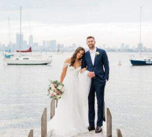 Andrew Tye with wife 