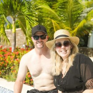 Colin Munro with his wife