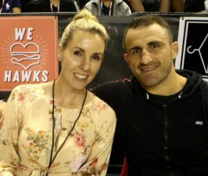 Alex Volkanovski with wife