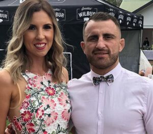 Alex Volkanovski with wife 