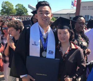 Younghoe Koo with his mother