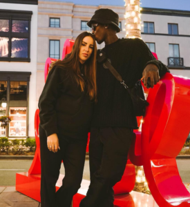 Dennis Schröder with his Wife