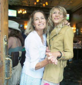 Nancy Pfister was pictured with her only daughter Juliana Pfister