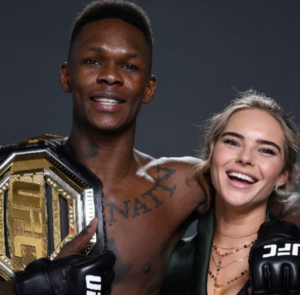 Israel Adesanya and Charlotte Powdrell