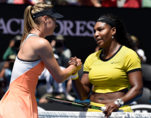 Maria Sharapova and Serena Williams