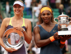 Maria Sharapova and Serena Williams