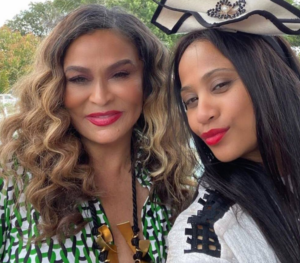 Angie Beyince posing with her aunt Tina Knowles. No details about her parents are shared