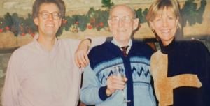 Jill Dando with her brother and father