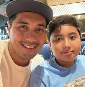 Gian Magdangal and his son