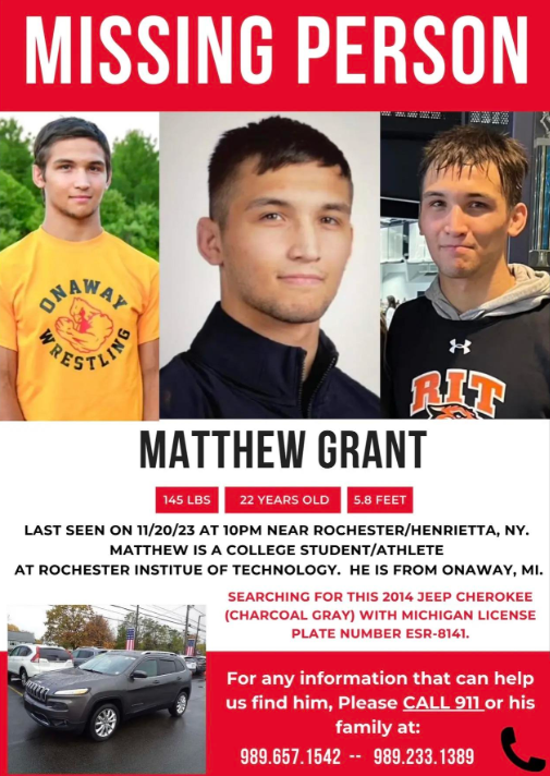 RIT Student Matthew Grant Missing Update Where Is He Now? Family Seeks