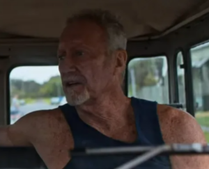 Slim Halliday’s character played by  Bryan Brown in the Netflix series