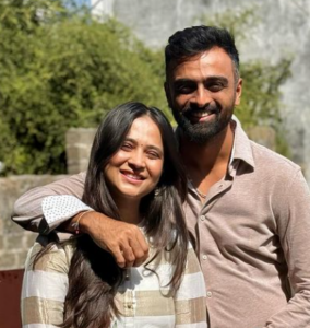 Jaydev Unadkat and His Wife