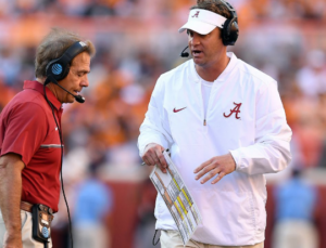 Lane Kiffin and Nick Saban