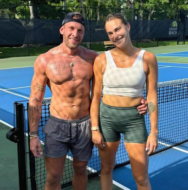 Georgios Frangulis and Aryna Sabalenka